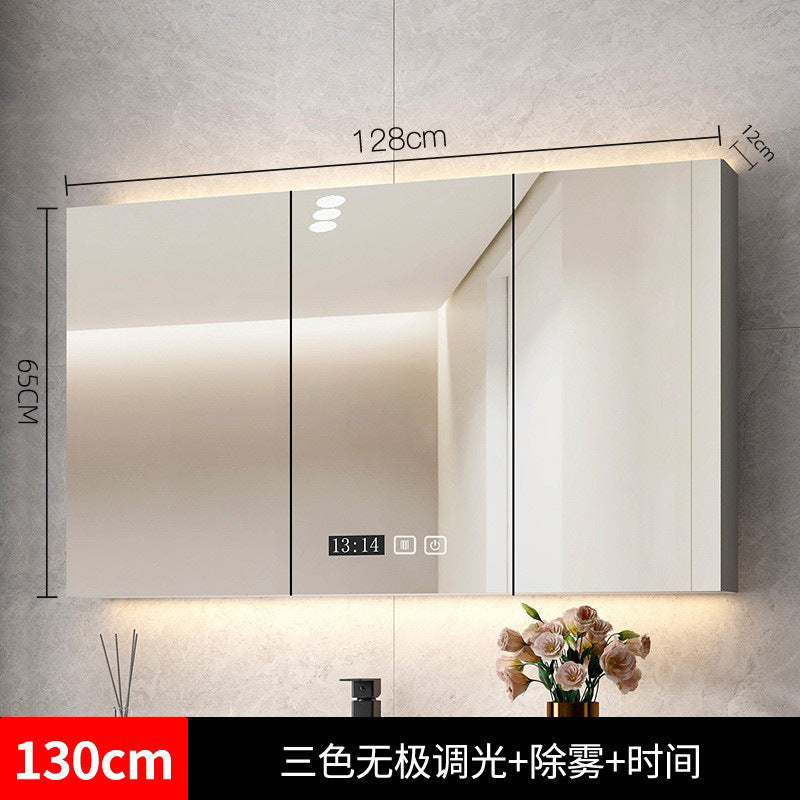 Smart bathroom mirror cabinet, separate wall-mounted bathroom with light, vanity mirror, bathroom mirror with rack storage