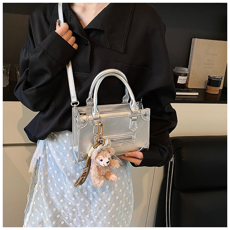 Cross-border high-end Korean version of hand-carried small square bag 2025 new fashion simple and versatile shoulder bag trendy oblique span bag