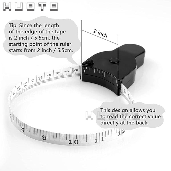 Tape Measure Measurement High Precision Bust Hips Waist Belt Handle Torch Y Shaped Leather Scale Tape Measure Black Waist