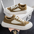 Men's breathable canvas shoes 2025 winter new low-top athletic casual shoes men's soft sole versatile thick sole sneakers