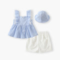 Children's summer  new arrivals: high-quality, stylish kids' outfit sets - three-piece sleeveless toddler sets wholesale