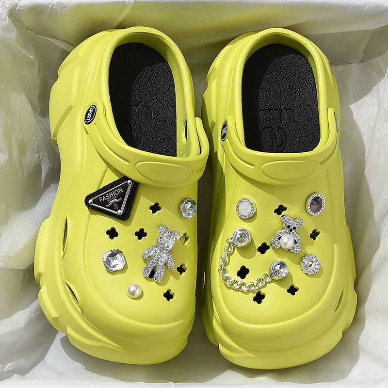 Women's clogs eva outdoor wearable thick sole non-slip 2025 new beach closed-toe sandals and slippers - summer collection