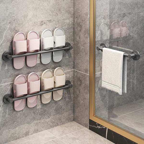 Bathroom, slipper rack, drain rack, no punching, wall hanging, bathroom, shoes, towel rack, shoe rack, storage, gun ash.