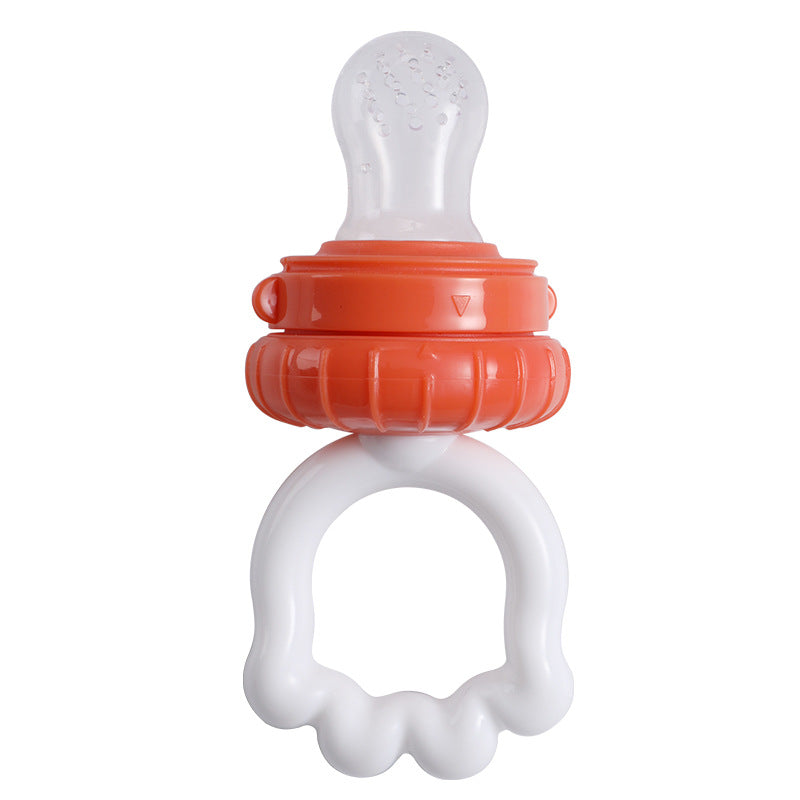 English card pack, baby bite music, fruit and vegetable music fruit complementary food cat claw shape, silicone mesh bag 6015