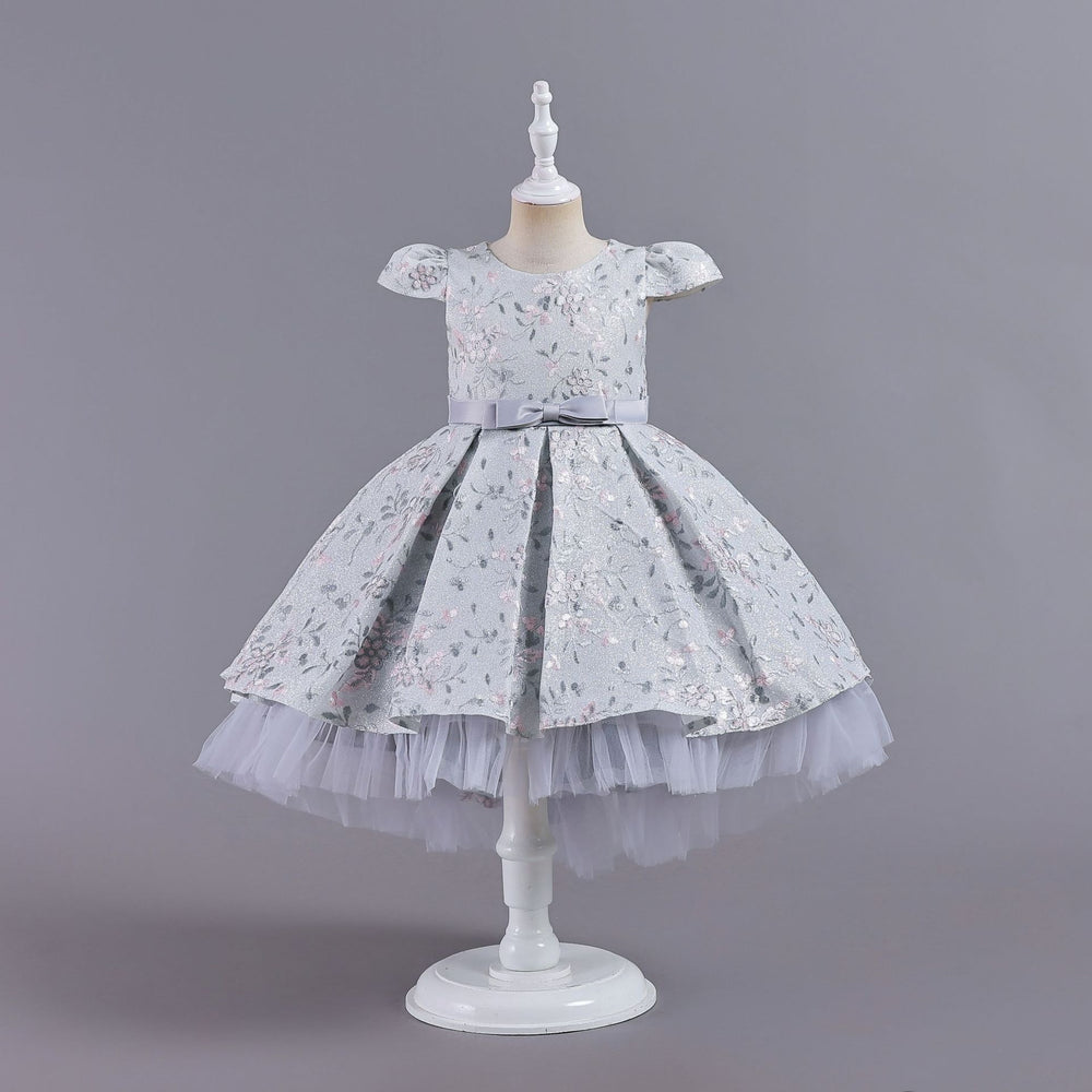 Export hot kids dress embroidered shiny princess dress female flower girl model catwalk dress girl dress