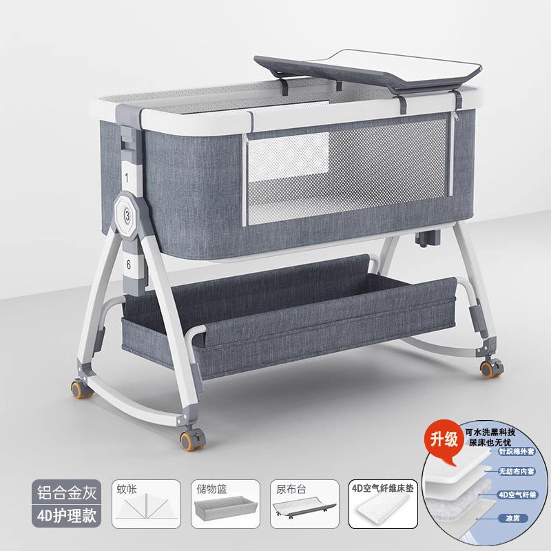 Baby crib - portable, foldable, multi-functional bassinet - newborn & toddler convertible bed