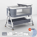 Aluminum alloy gray + 4d high-tech mattress [mat on the reverse side] + storage basket + mosquito net + nursing table