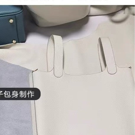 genuine leather women's bag bucket bag easiest for match 22cm large vegetable basket first layer cowhide women's 2025new arrivalsatchel bag