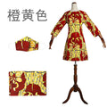 African women's fashion: european and american cross-border e-commerce,   new collection - wax print dress with matching headscarf and face mask
