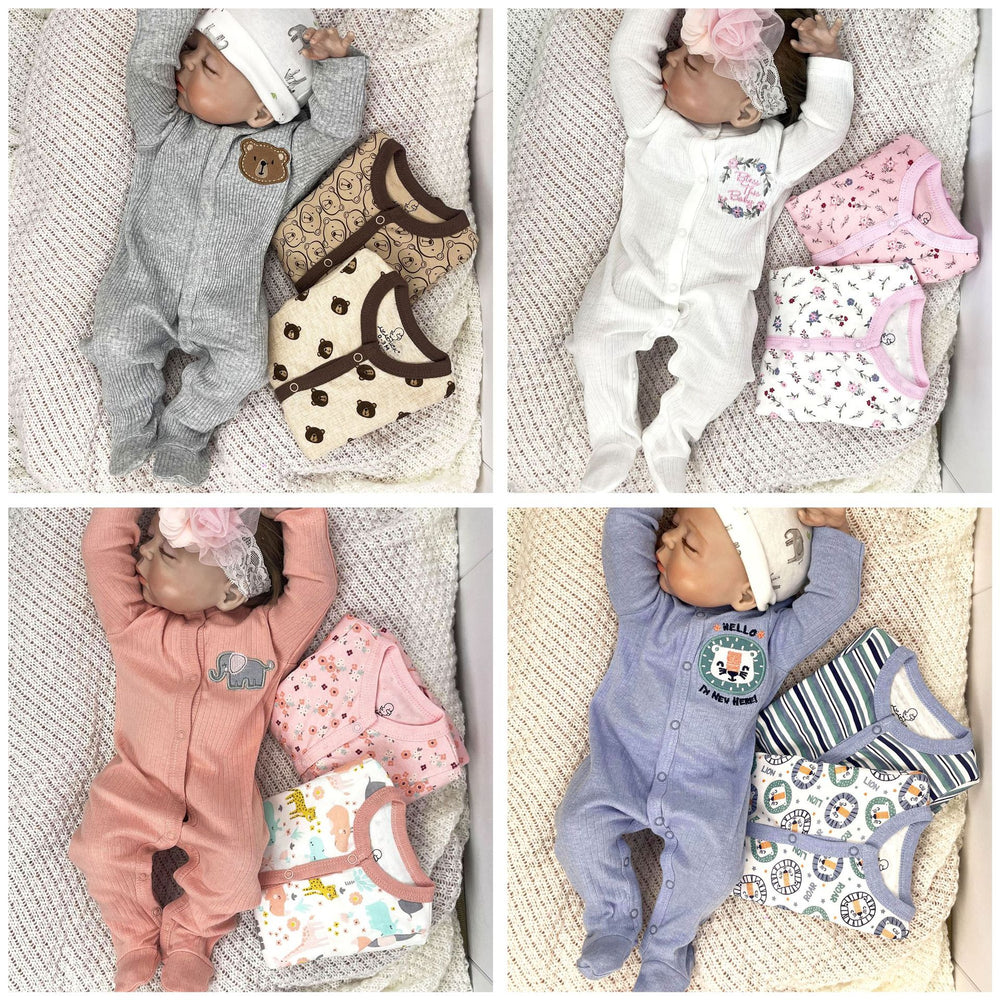 Newborn romper bodysuit - all seasons pure cotton baby long sleeve onesie - infant sleepwear outfit - baby clothes