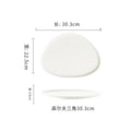 Pure white special-shaped ceramic plate for homeasymmetrical dish plate triangular steak plate western restaurant casual plate kitchen