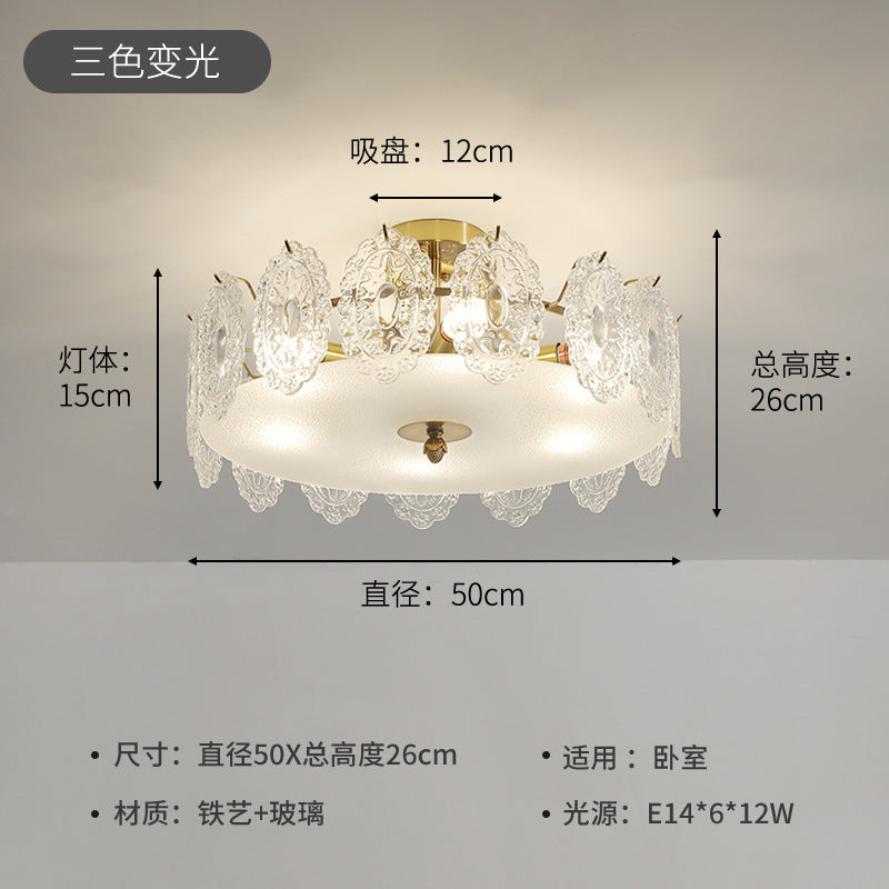 Bedroom light French light luxury cloud crystal lamp new simple now Guangdong Zhongshan Lighting Flagship Store