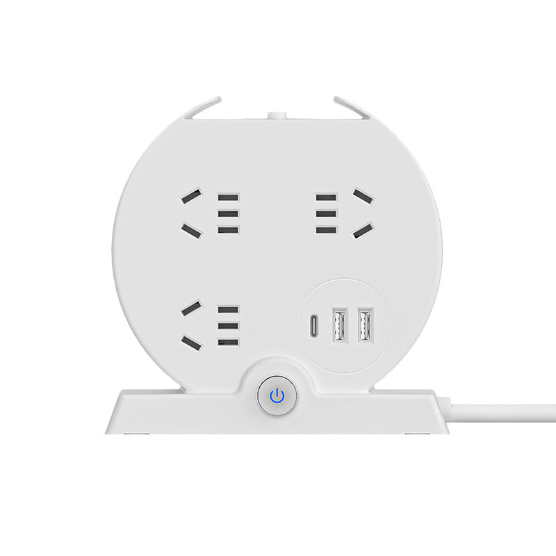 2024 new multifunctional desk lamp - bedside lamp with power strip, night light, sleep light, integrated usb socket