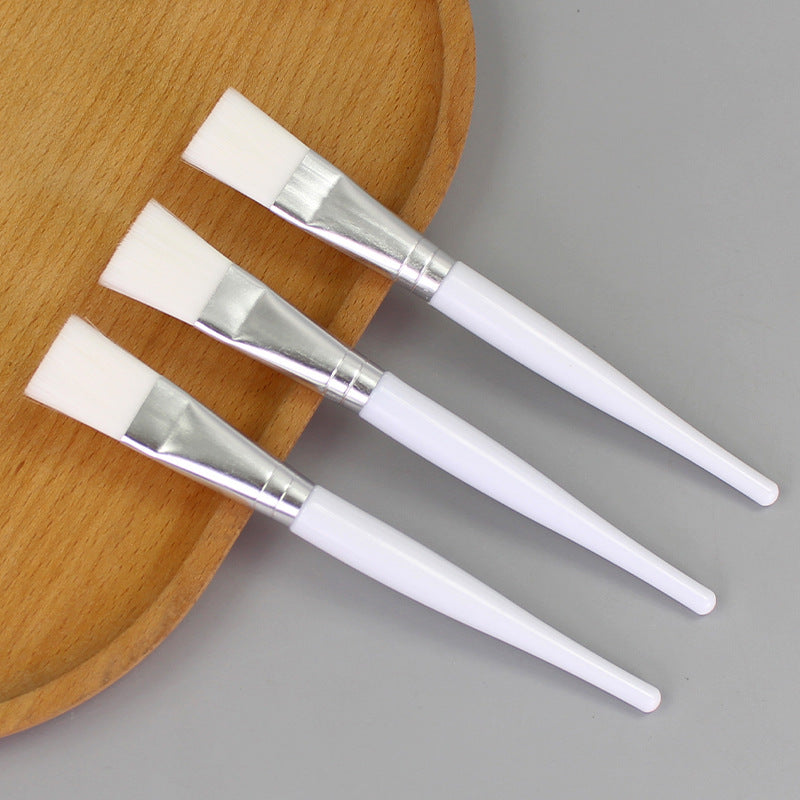Beauty mask brush, mask application tool, mask mixing brush, soft bristle spa brush, white handle makeup brush, 16cm standard aluminum ferrule