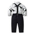 Fashionexportchildren's clothing hideyoshi new arrivallong sleevesshirtoverallsdinosaur printingone year old dress kidssuit