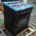 60 four 4-burner stove electric oven conjoined oven black independent standing upright outlet