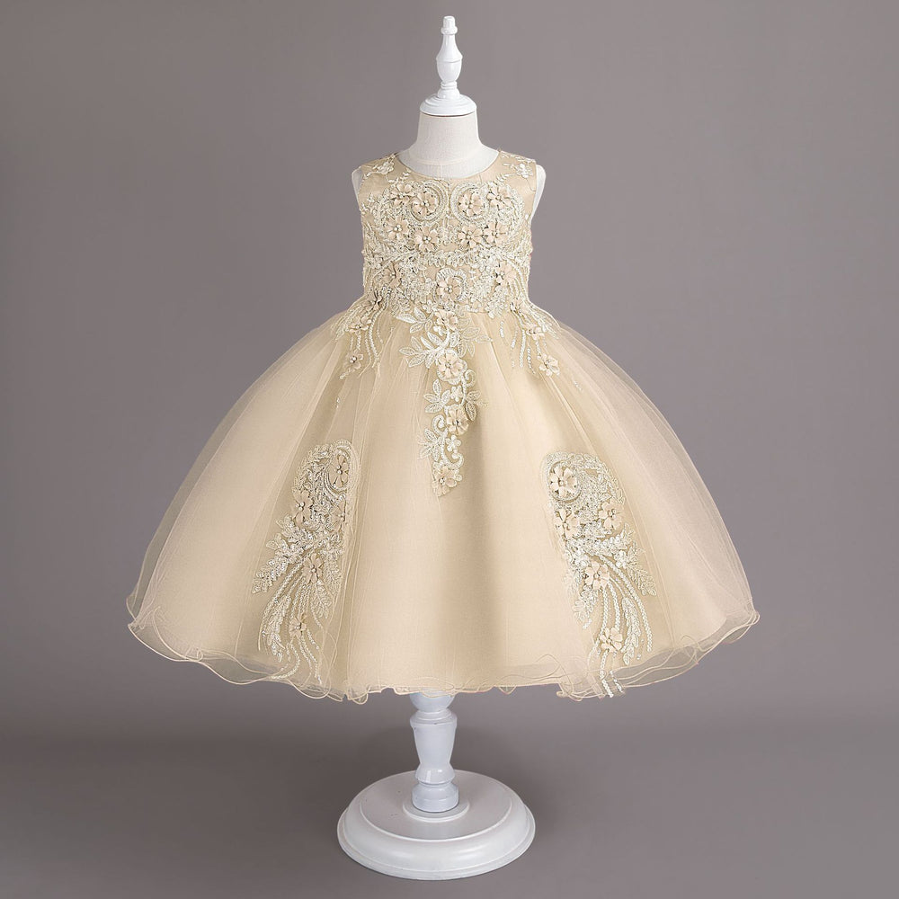 New arrival: children's floral wedding dress - princess style for little girls' birthday parties & events