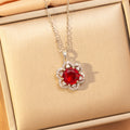 X8314-24 silver hexagonal necklace