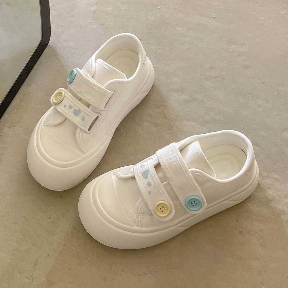 Autum thin breathable sneakers for women 2026new arrivalthick solewhite shoesniche style canvas shoes with skirt bread shoes