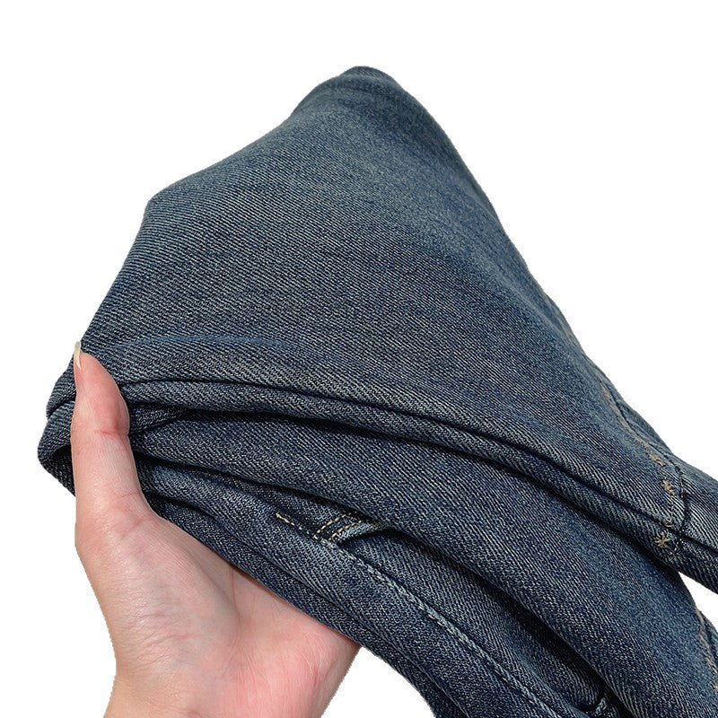 Girls' new autumn/winter fleece-lined thickened jeans, korean style casual fashion denim pants for baby girls, children's clothing