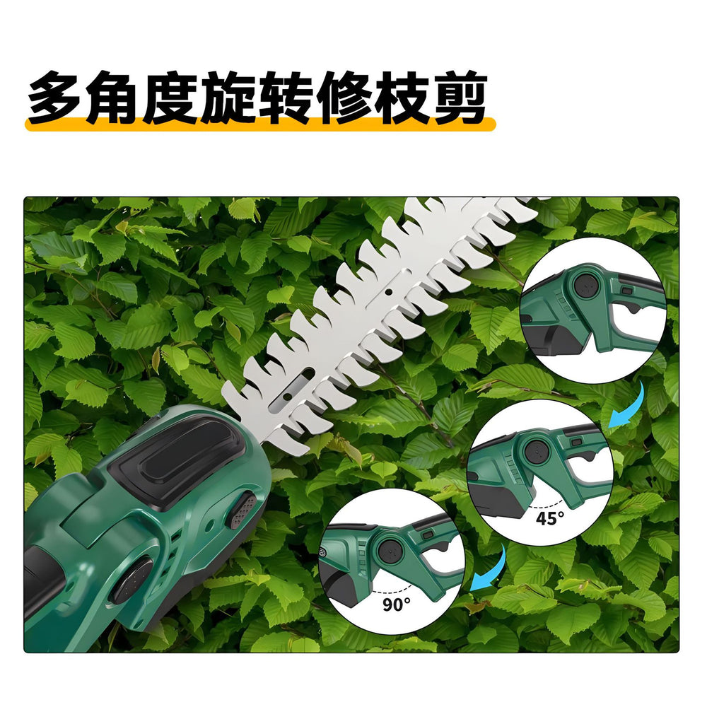 Hedge trimmer - portable, multi-functional garden trimmer for home use - electric, lithium battery, and manual hedge shears