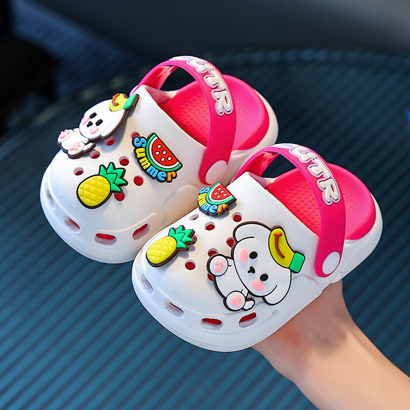 Kids' clogs: summer indoor anti-slip cartoon sandals for boys and girls, toddler to big kid sizes, perfect for indoor, outdoor, beach, and everyday wear
