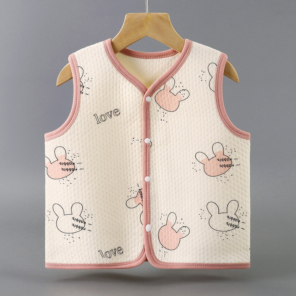 Infant sleeveless cotton vest - class a certified warm vest for babies and toddlers, unisex quilted top, outerwear, children's clothing