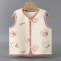 Infant sleeveless cotton vest - class a certified warm vest for babies and toddlers, unisex quilted top, outerwear, children's clothing