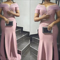 African foreign trade   women's plus size mesh off-the-shoulder ol commute sexy slit dress