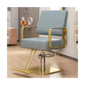 Sky blue leather stainless steel gold square plate