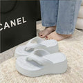 New eva fashion platform flip-flops - stylish, height-boosting, casual, and versatile for beach vacations and everyday wear