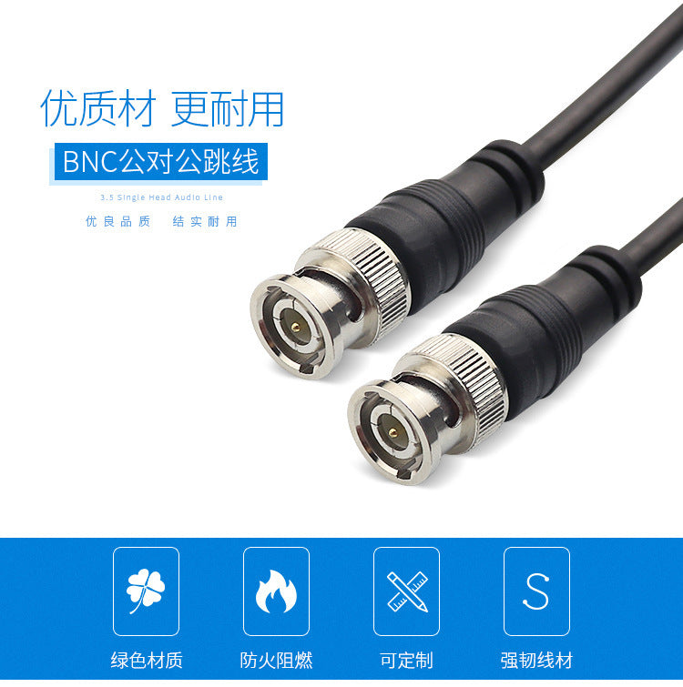 Customized BNC male-to-male jumper 50 ohm RG58 security surveillance camera video projector coaxial video cable