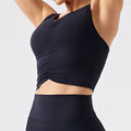 Fashion cross-border environmentally friendly renewable fabric beautiful suspender chest pad yoga clothes pants running sports fitness clothes suit
