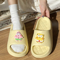 Cartoon eva non-slip slippers for women summer ins indoor home bathroom thick sole shit feeling outwear couple sandals for men