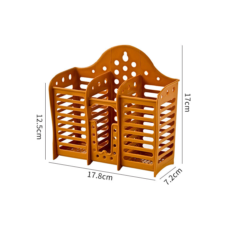 Chopstick cage for home multi-function drain rack chopstick barrel kitchen tableware spoon storage box can be wall mounted no punching