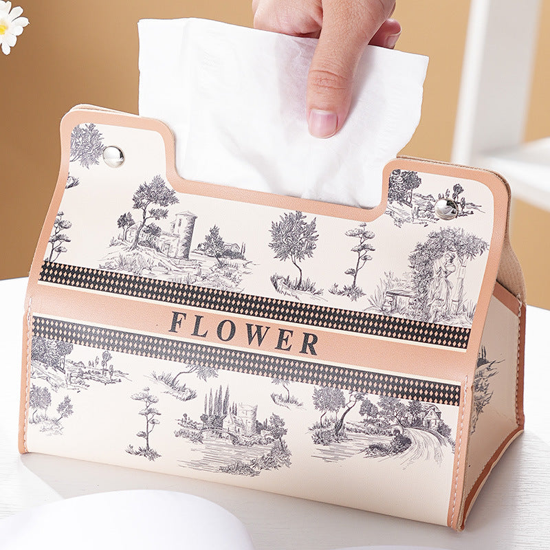 Retro French light luxury pumping carton home living room storage tissue box creative car high value fashion roll box