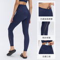 High-waisted butt-lifting leggings for women, mesh panel, breathable running & fitness training pants, barely-there yoga pants d26062
