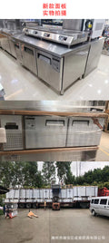 Bruns refrigerated workbench commercial fresh-keeping freezer operating table freezer flat cold kitchen chopping board refrigerator lock fresh