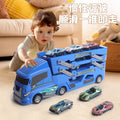 New arrival cross-border deformation kids folding ejection toy car container transport truck sliding transport male car engineering vehicle