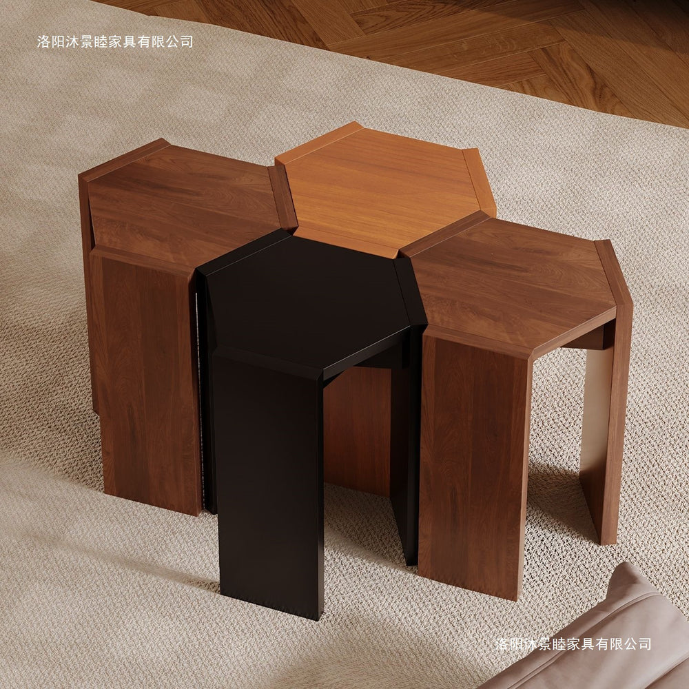 Solid wood stool for home stackable order stool thickened combination stool stacking stool side table round stool spare dining table high stool