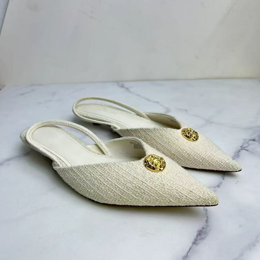 Z's new pointed toe low heel stiletto shoes for women spring toe cap sandals frenchelegant pointed toe flatsflats women's shoes