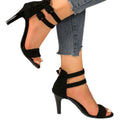 export plus size women's shoes: 2026 summer new collection - suede ankle strap versatile european and american fashion elegant high heel sandals