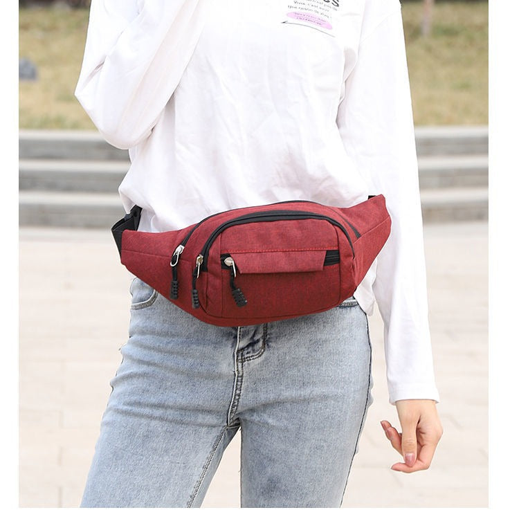 Fanny pack men's multi-functional new women's waterproof ins messenger bag small tide fashion construction site work student Korean version of sports