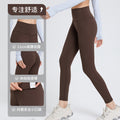 winter new high-waisted fleece-lined leggings for women - outdoor running, butt-lifting, pocketed workout fitness pants