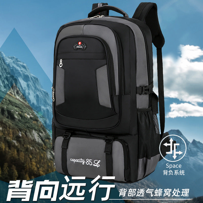 Burden reduction large-capacity backpack 85 liters travel bag men's mountaineering outdoor women's business travel backpack middle school student schoolbag