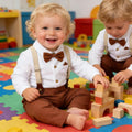 new product kidspolo shirt infant first birthday dress bow tie shirt long sleeves baby boy british gentleman dress