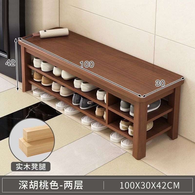 Solid wood leg shoe changing stool for home door can sit storage scandinaviancasual shoe stool small apartment entrance stool