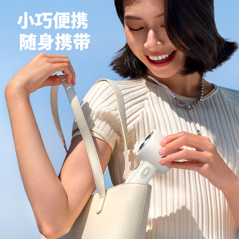 New wh08 high-speed cooling fan - portable handheld fan for outdoor use, 100-speed adjustable, powerful wind, silent turbine mini fan
