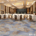 Custom carpets for hotel banquet halls, corridors, and aisles - fire-retardant, full-spread nylon printed carpets for restaurants and dining rooms