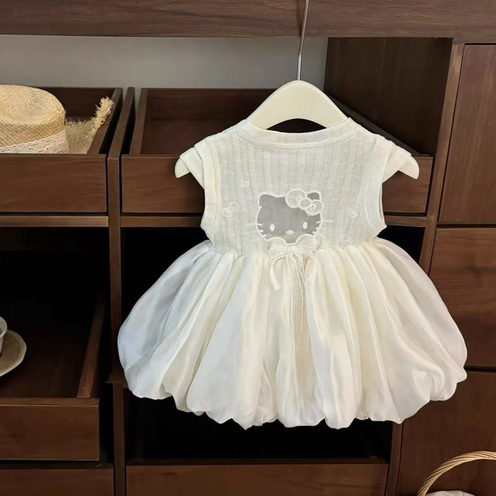 Summer baby girl sleeveless romper, infant princess dress, bodysuit dress, suitable for newborns, full moon celebrations, 100-day celebrations, first birthday dresses, romper